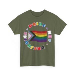 Pride Not Prejudice T-Shirt — LGBTQ+ Progress Flag Tee